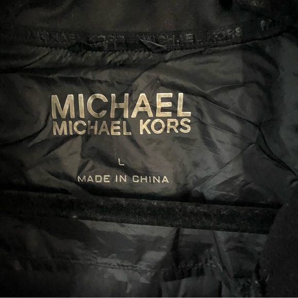 Michael Kors Black Insulated Downe Quilted Puffer Jacker Size L - Picture 7 of 7
